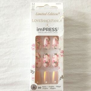 Love Shack Fancy x imPRESS Pink Floral Press-on Nails